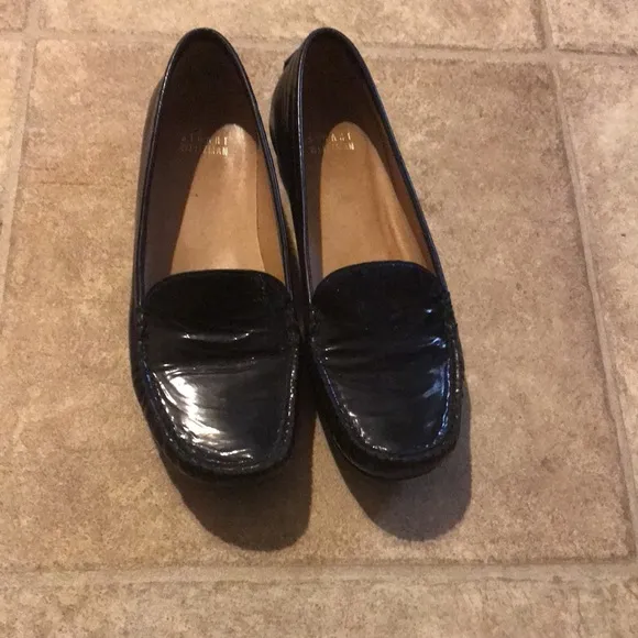 Stuart Weitzman Black Patent Leather Flats Size 7.5