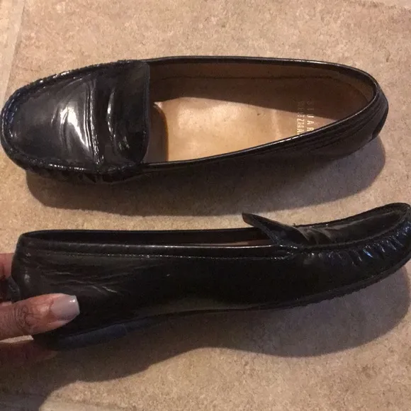 Stuart Weitzman Black Patent Leather Flats Size 7.5