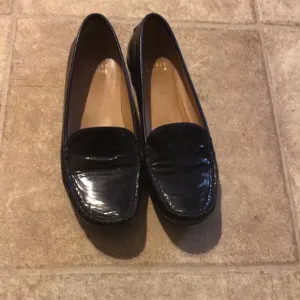 Stuart Weitzman Black Patent Leather Flats Size 7.5