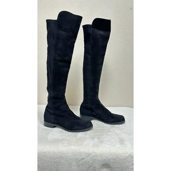 Stuart Weitzman Black Suede Over-the-Knee Boots - Women’s - US 5 - EU 35