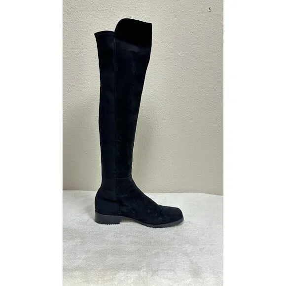 Stuart Weitzman Black Suede Over-the-Knee Boots - Women’s - US 5 - EU 35