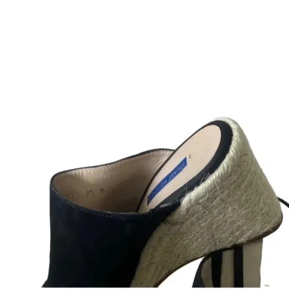 STUART WEITZMAN Marabella Suede Espadrille Wedge Sandals Size 9.5M