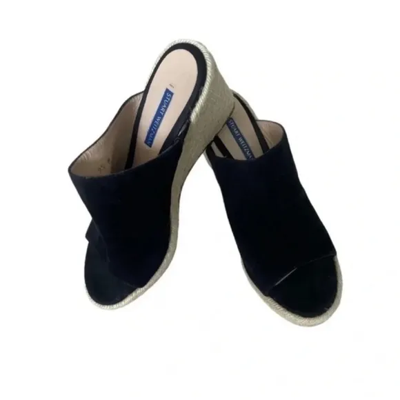 STUART WEITZMAN Marabella Suede Espadrille Wedge Sandals Size 9.5M