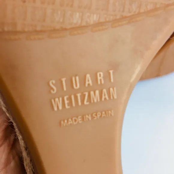 Stuart Weitzman NEW Womens Brown Elixir Braided Leather Wedge Sandal Size 6.5