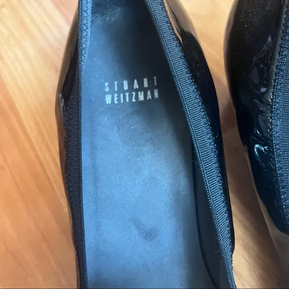 Stuart Weitzman Patent Leather Wedge Shoes Size 10