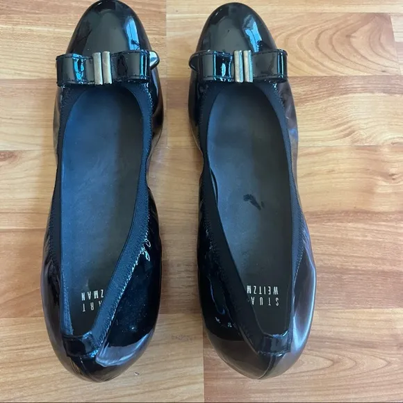 Stuart Weitzman Patent Leather Wedge Shoes Size 10