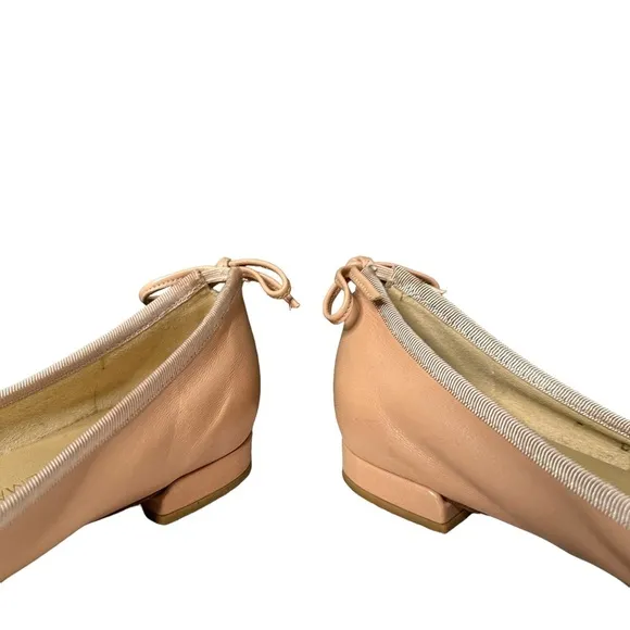Stuart Weitzman | Pink Leather Back Bow Ballet Flats Size 6.5