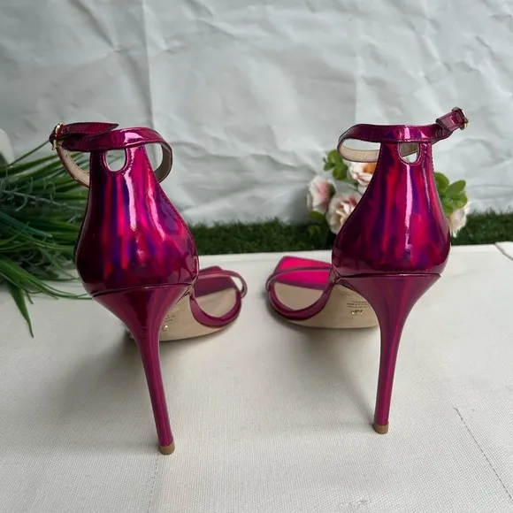 STUART WEITZMAN women Nudistcurve 100mm 4” Sandals  9 NEW Color: Orchid