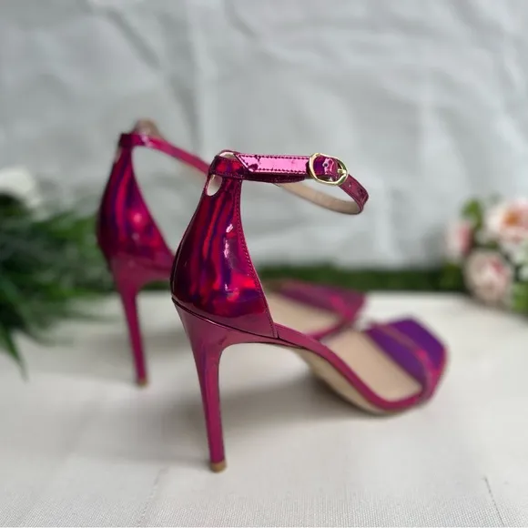 STUART WEITZMAN women Nudistcurve 100mm 4” Sandals  9 NEW Color: Orchid