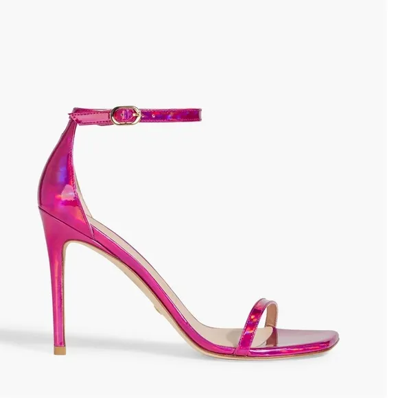 STUART WEITZMAN women Nudistcurve 100mm 4” Sandals  9 NEW Color: Orchid