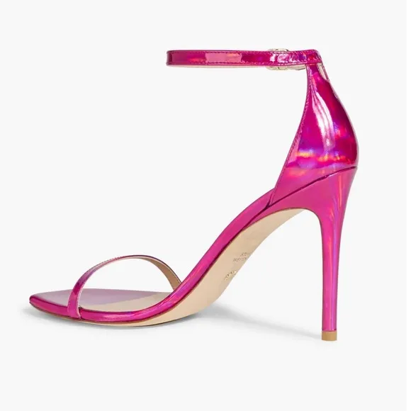 STUART WEITZMAN women Nudistcurve 100mm 4” Sandals  9 NEW Color: Orchid