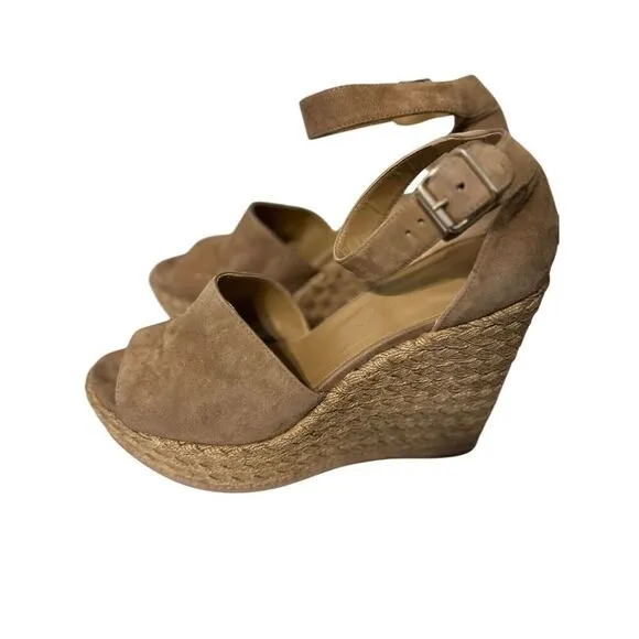Stuart Weitzman Soho Gal Espadrille Wedges 10 Boho