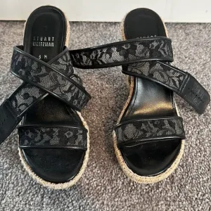 Stuart Weitzman Black Wedges | Size 5