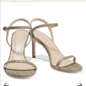 Stuart Weitzman Kassidy Textured Lamé Sandals NEW