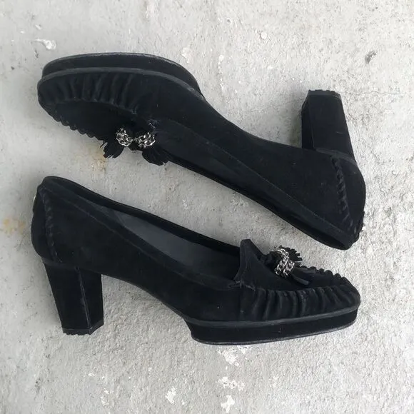 Stuart Weitzman platform moccasins