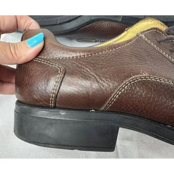 Studio Belvedere Bay Bridge Leather Oxford Shoes Mens 12 D Brown Made Brazil
