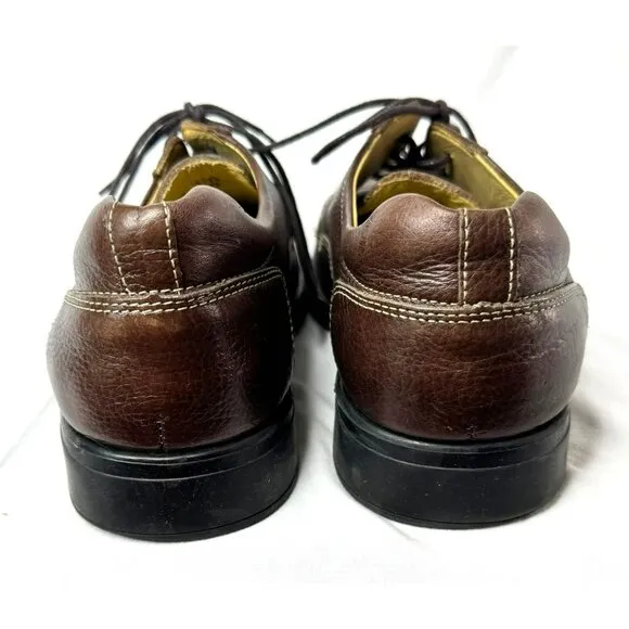 Studio Belvedere Bay Bridge Leather Oxford Shoes Mens 12 D Brown Made Brazil