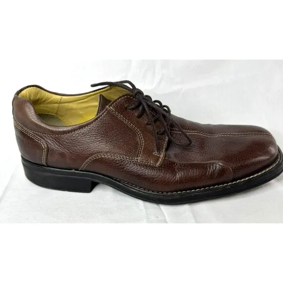Studio Belvedere Bay Bridge Leather Oxford Shoes Mens 12 D Brown Made Brazil