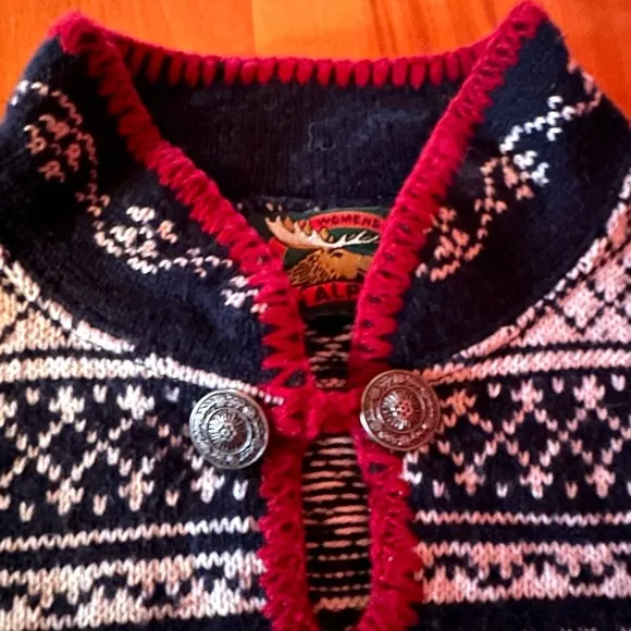 ❄️Stunning Alps intarsia wool blend sweater, size XXL