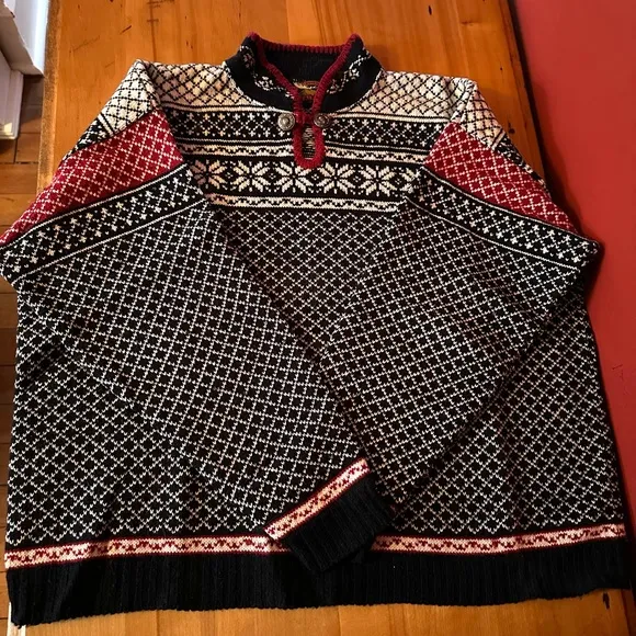 ❄️Stunning Alps intarsia wool blend sweater, size XXL