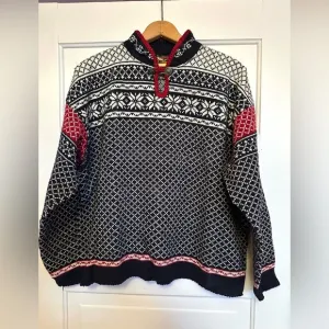 ❄️Stunning Alps intarsia wool blend sweater, size XXL