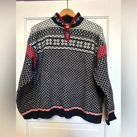 ❄️Stunning Alps intarsia wool blend sweater, size XXL
