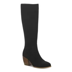 STYLE &amp; COMPANY Womens Black Goring Warrda Round Toe Block Heel Boots 8.5 M