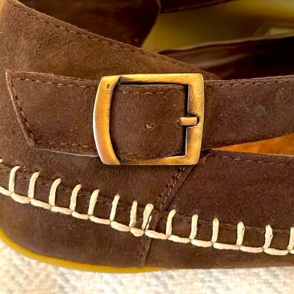 Sundance   Laidback London suede, whipstiched, moccasins w/ turquoise accents.