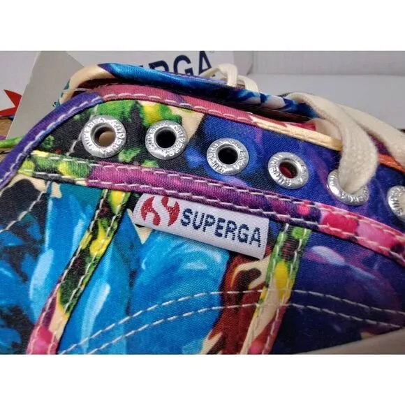 SUPERGA 2750 COTWFLOWERY USAM 8 USAW 9.5 NIB