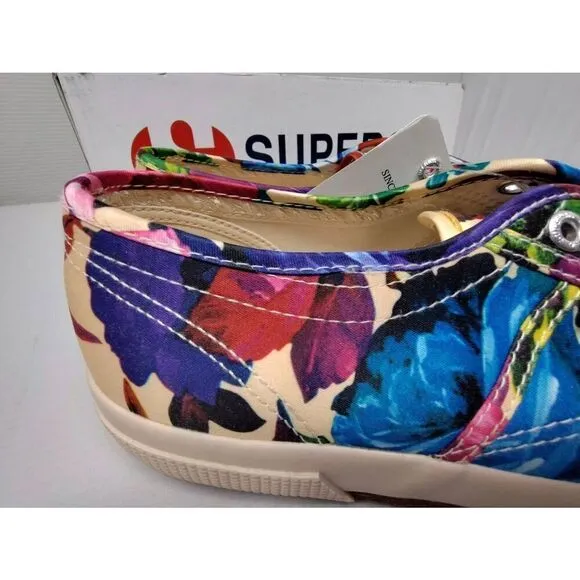 SUPERGA 2750 COTWFLOWERY USAM 8 USAW 9.5 NIB