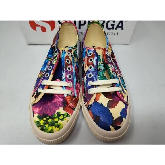 SUPERGA 2750 COTWFLOWERY USAM 8 USAW 9.5 NIB