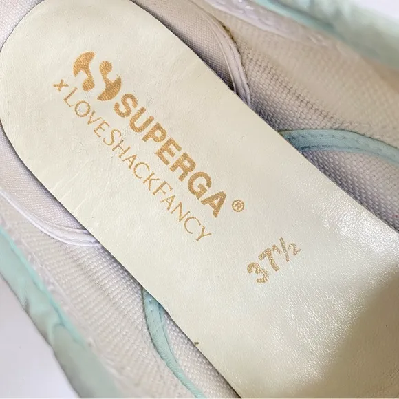 SUPERGA LOVESHACKFANCY 2750 blue yellow white floral print lace up sneaker shoe