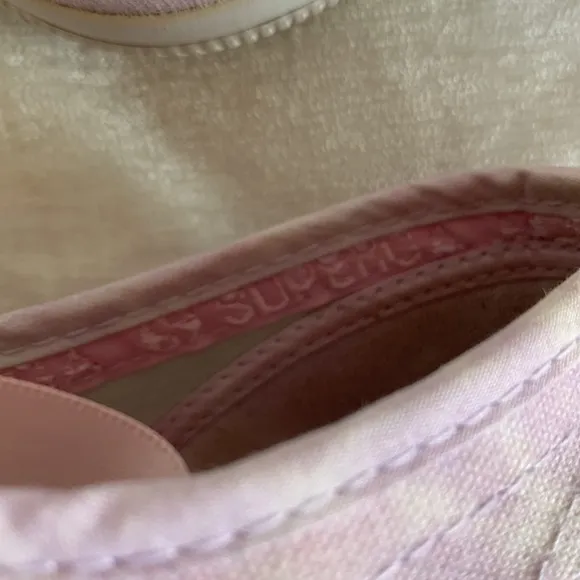 Superga Purple Pink Blue Tie Dye Satin Ribbon Lace Sneakers