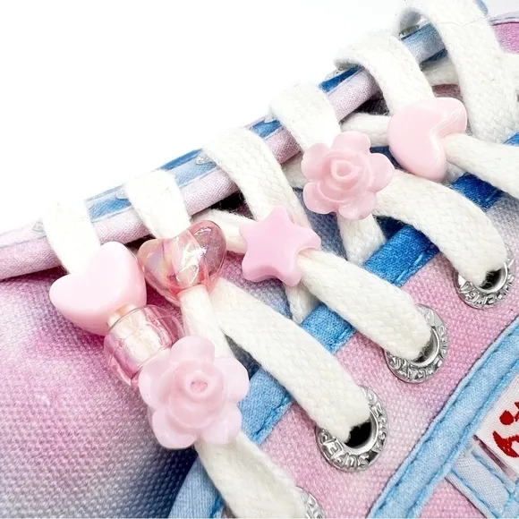 Superga Sneakers Canvas Blue Pink Tie Dye Beads Womens Size 8.5 Fantasia New NWT