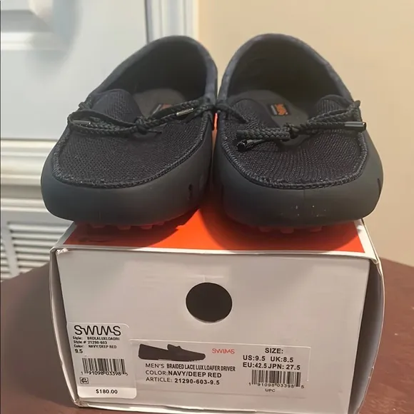 Swims Navy Blue Moccasins Classic Slip-On Shoes