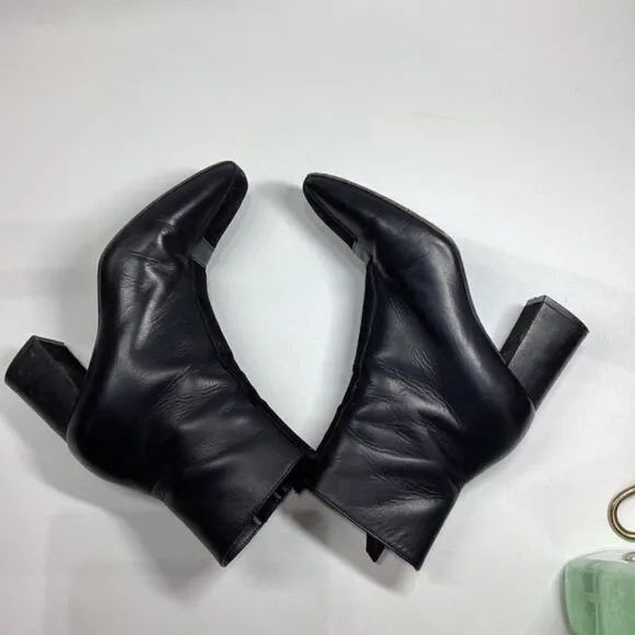 Sylven New York 7 Jayne Black Leather Heeled Ankle Boots