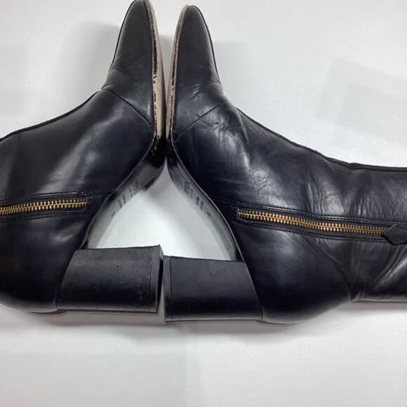 Sylven New York 7 Jayne Black Leather Heeled Ankle Boots