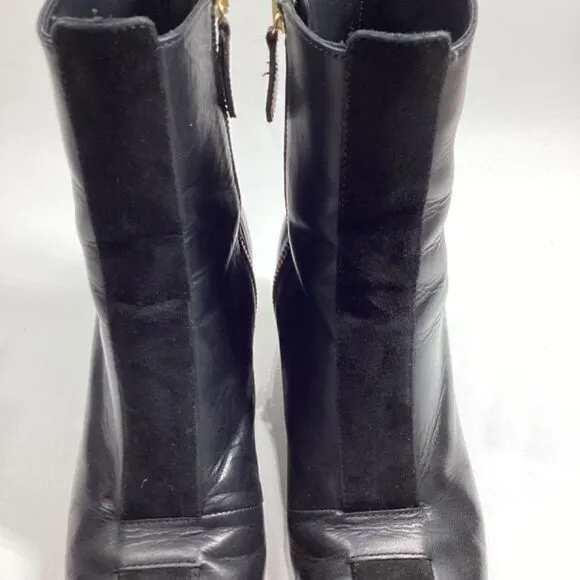 Sylven New York 7 Jayne Black Leather Heeled Ankle Boots
