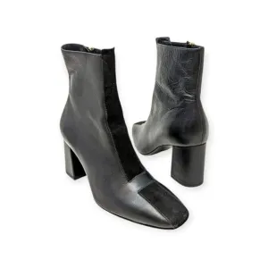 Sylven New York 7 Jayne Black Leather Heeled Ankle Boots