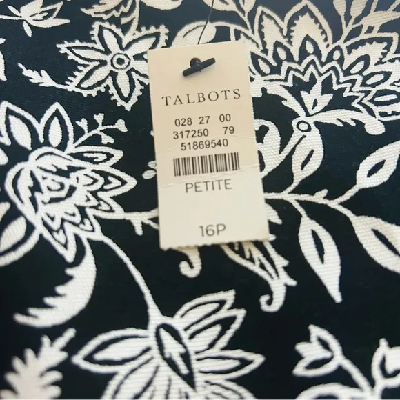 Talbots Dreamy Floral Stretch Cotton Canvas Skirt 16P NWT