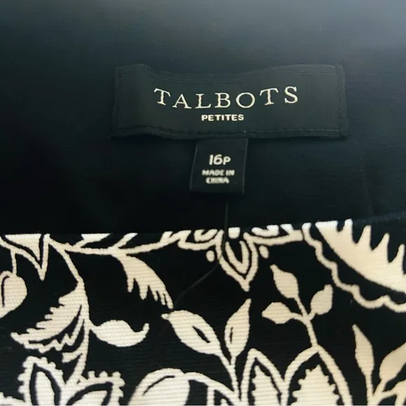 Talbots Dreamy Floral Stretch Cotton Canvas Skirt 16P NWT