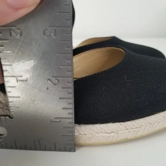 Talbots Lyndsay Espadrille Wedges Black Size 6.5
