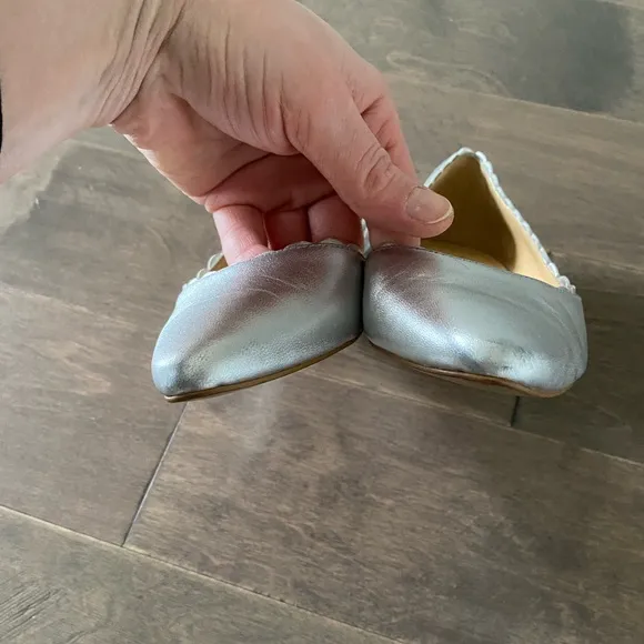 Talbots Scalloped Edge d’Orsay leather slip and flat