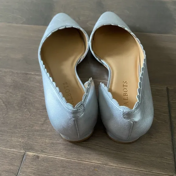 Talbots Scalloped Edge d’Orsay leather slip and flat