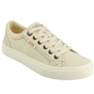 Taos Plim Soul Beige Washed Canvas Sneaker Size 7.5, Women's