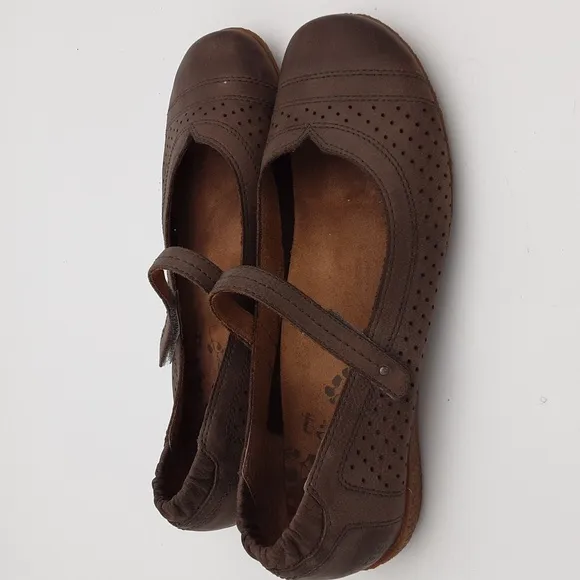 Taos transit Mary jane Flats brown women leather 7 casual y2k retro office