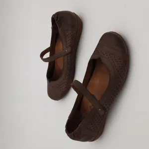 Taos transit Mary jane Flats brown women leather 7 casual y2k retro office