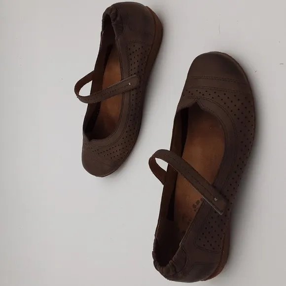 Taos transit Mary jane Flats brown women leather 7 casual y2k retro office
