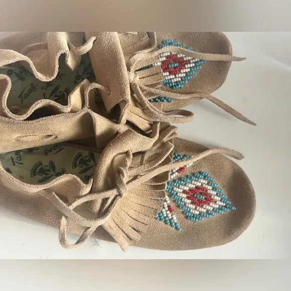 Taos vintage native made beaded moccasins.