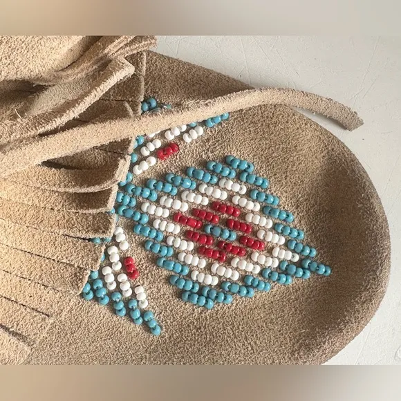Taos vintage native made beaded moccasins.
